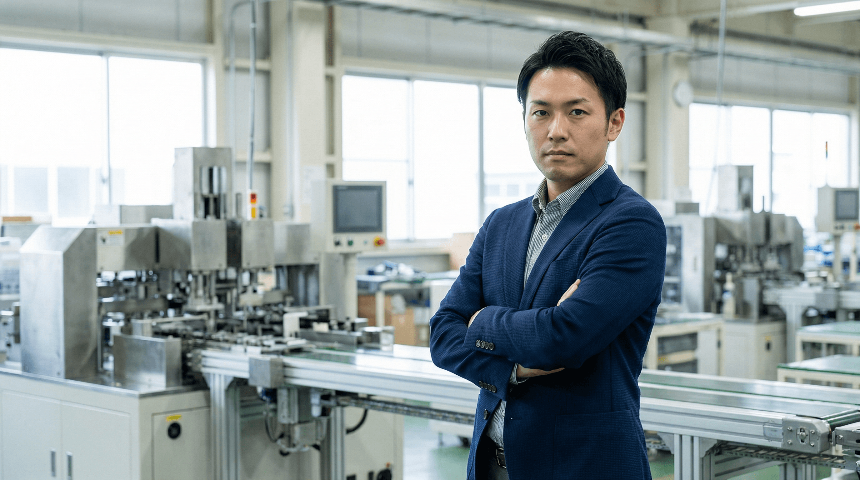 商社時代の情熱的な姿やAIベンチャーでの実績を示す写真